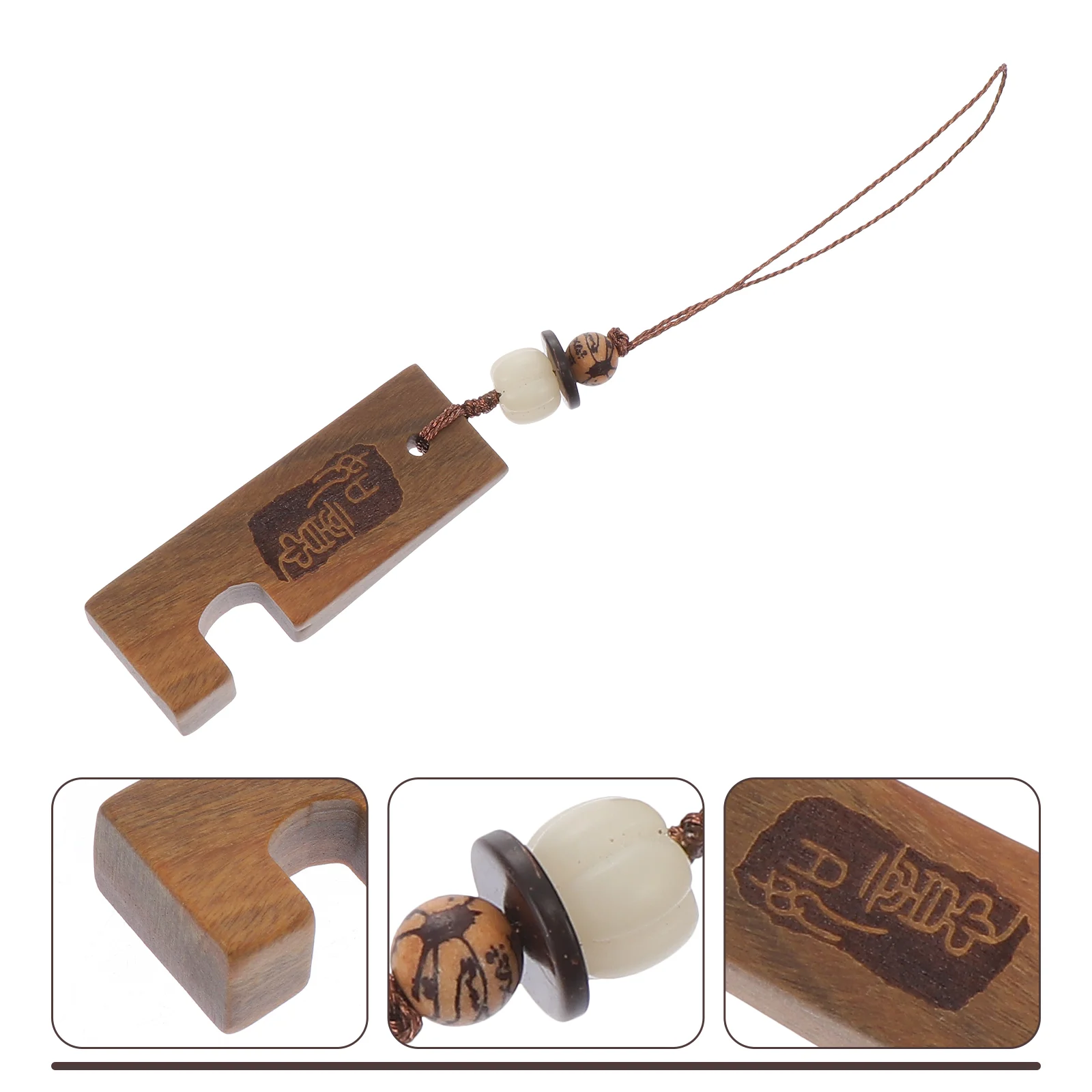 

1Pc Multi-functional Wood Phone Rack Phone Holder Pendant Creative Phone Holder