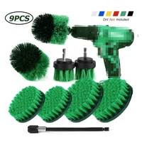 power cleaning scrub brush green drill brush attachment set all purpose drill brushes with extend long attachment for bathroom