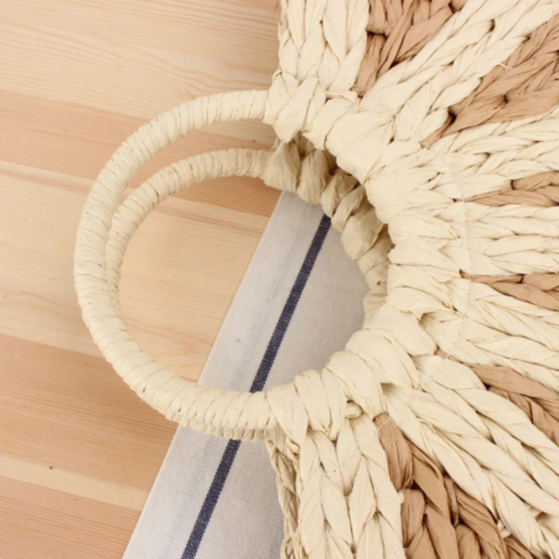 Модная соломенная сумка на одно плечо Mori ручная тканая Повседневная большая