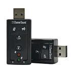 Профессиональная звуковая карта TISHRIC с USB, 7,1 каналов, звуковой микрофон, гарнитура, аудиоадаптер для ноутбука, ПК, внешняя звуковая карта с USB