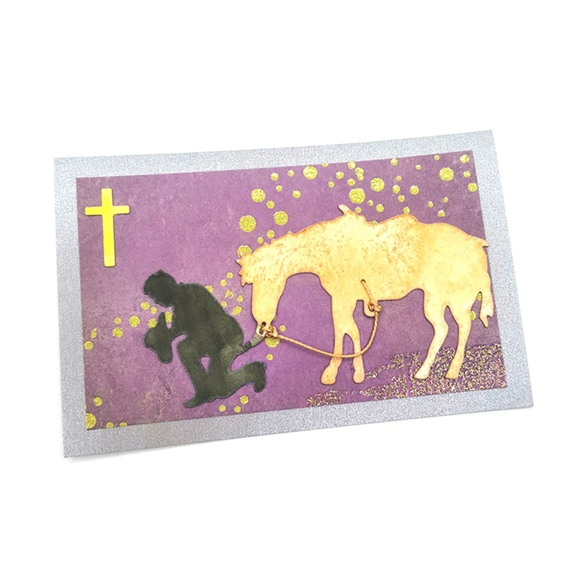 

DIY Pray Cutting Dies Embossing Stencil Template for Scrapbooking Card Making X7JE