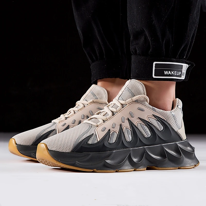 Мужские кроссовки с толстой подошвой сетчатые дышащие повседневные для мужчин