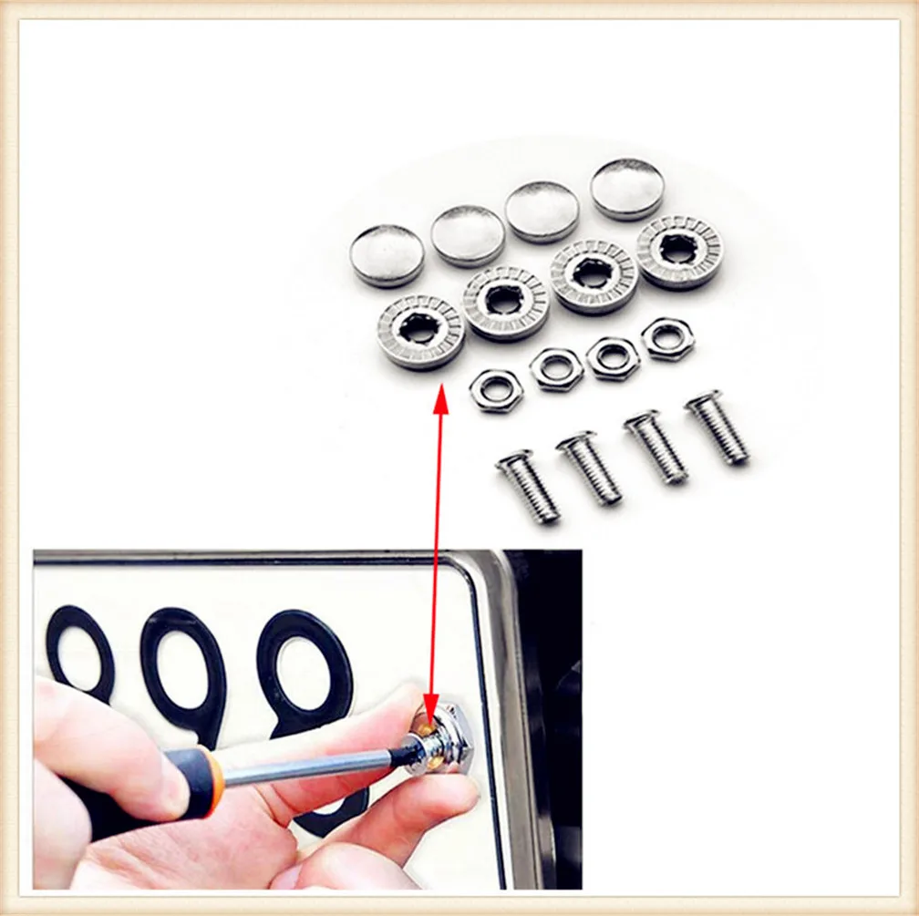 16X автомобиля номерной знак болты Болт рама хромированный винт для Audi Q3 Q5 SQ5 Q7 A1 A3 A4