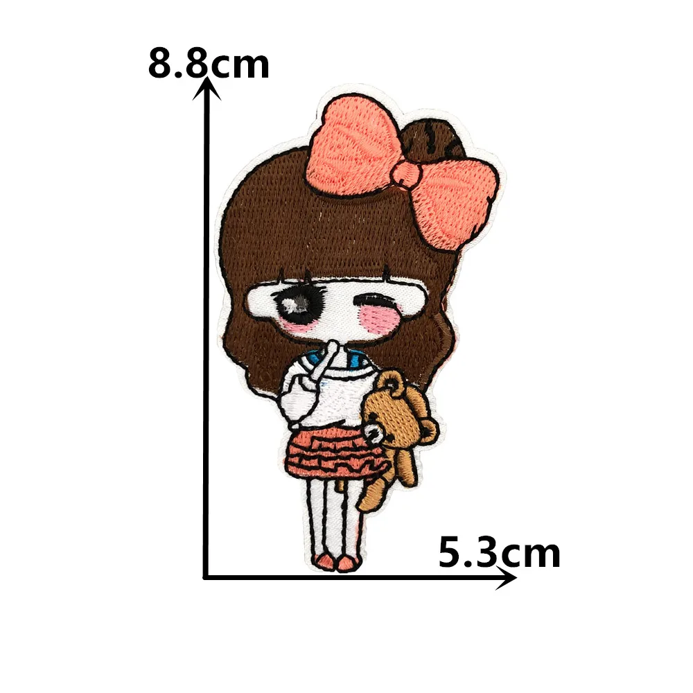 

High Quality Stripe Patch Badge Hot Sticker Embroidered DIY Baby Clothes Sticker Iron Patch Craft T-shirt Applique Accessories