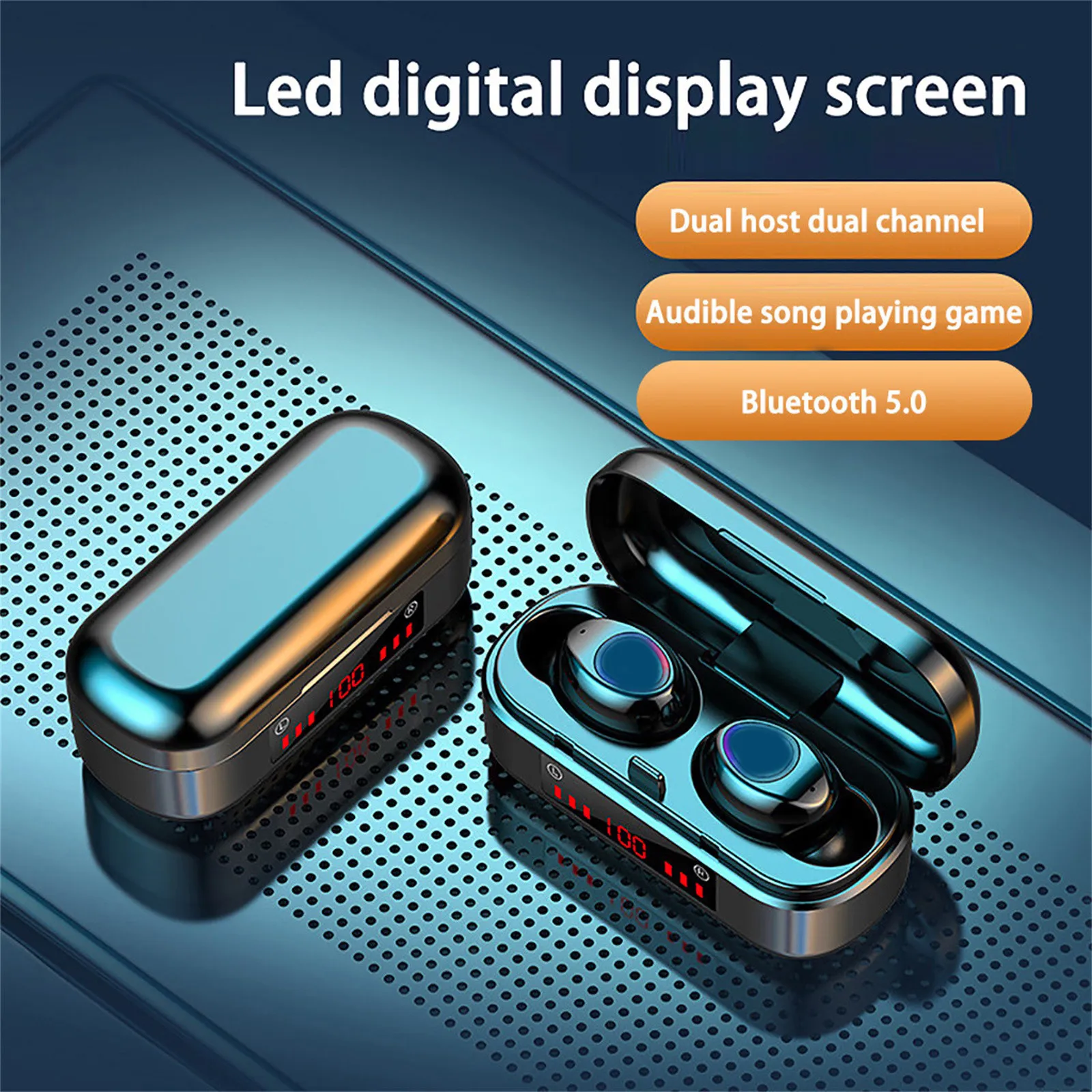 

Новые Bluetooth-наушники V5.0 9d, стерео Беспроводная гарнитура, наушники-вкладыши Ipx7, Беспроводные спортивные Bluetooth-наушники # s