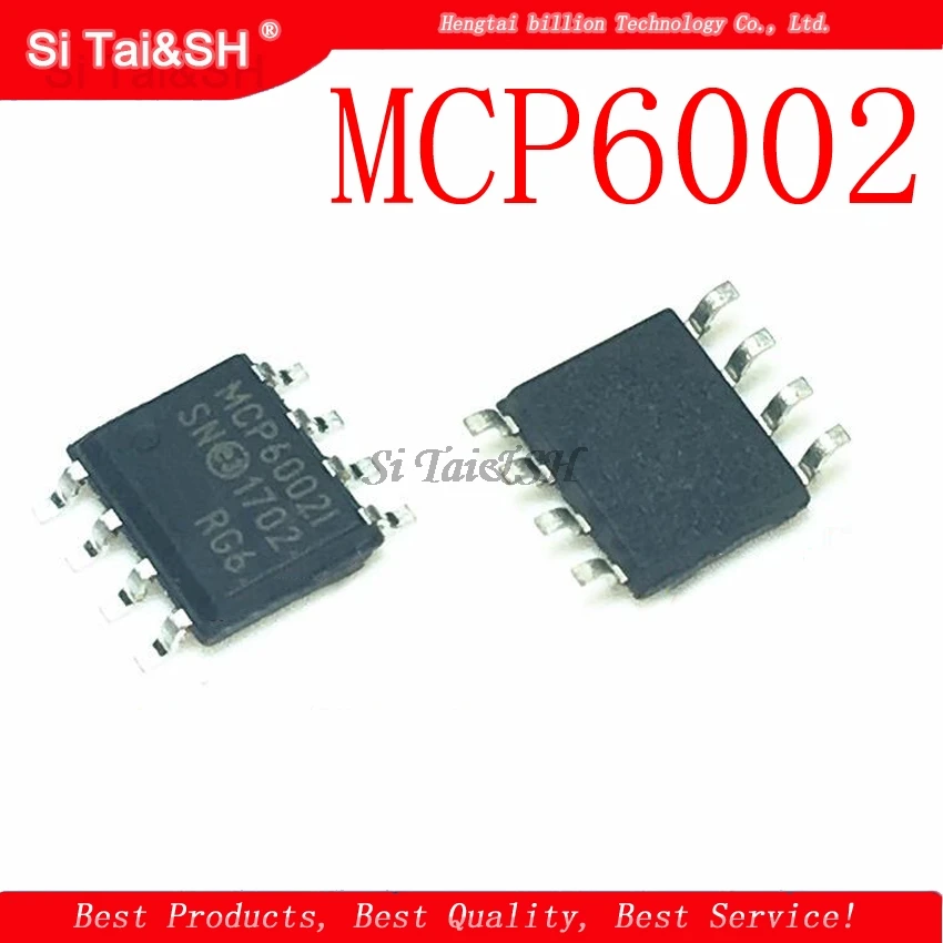 10 шт./лот MCP6002T I/SN MCP6002 SOP8|Интегральные схемы| |