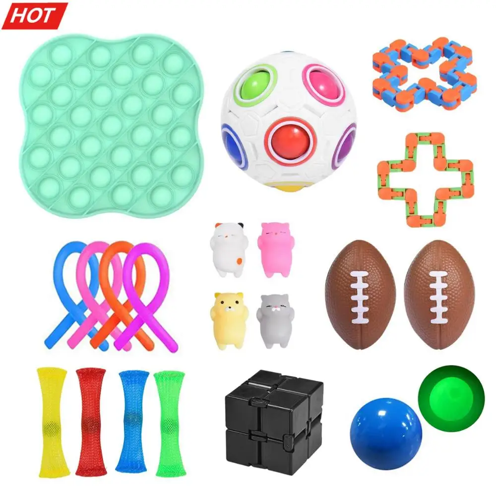 

Игрушки-антистресс, набор эластичных струн, подарочная упаковка для взрослых и детей, сжимаемые сенсорные антистрессовые игрушки