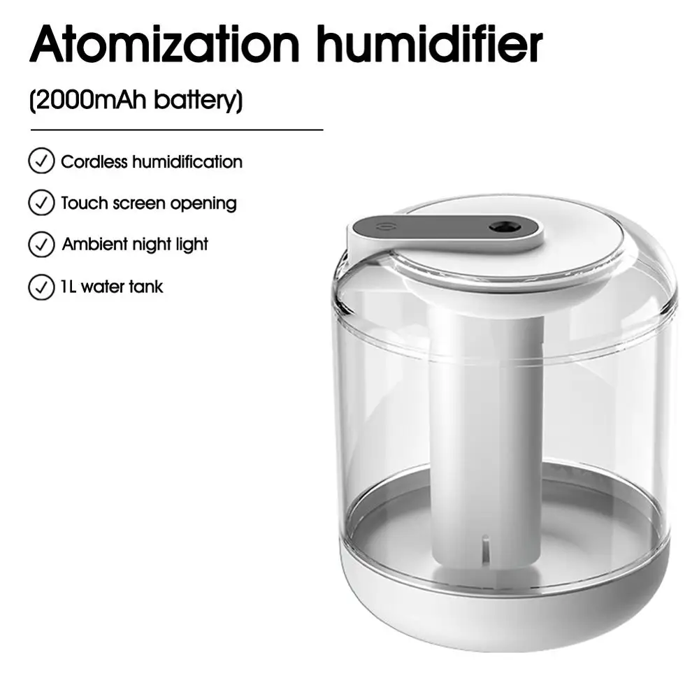 

Electric Mist Humidifier for Bedroom 1000ml Water Tank 2 Timer Settings Quiet Working Humidifier With Mist Maker LED Night Light