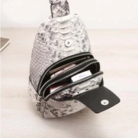 kafandi High-grade python skin multi-functional men chest bag mensingle shoulder bag small backpack cross-body bag men chest bag