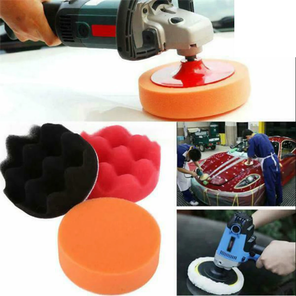 

Sponge Polishing Pads 9pcs 3Inch Sponge Buffing Woolen Polishing Pad Kit Backing Pad For Car Polisher With Thread Drill Adapter