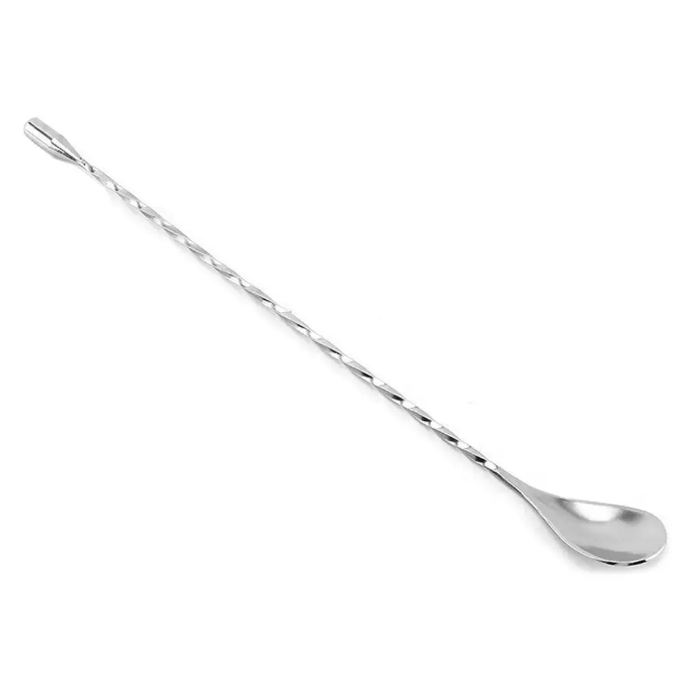 

4 Colors Long Handled Steel Coffee Spoon Accessories Kitchen Spoons Pattern Mixing Cocktail Spoon Dessert V5X2