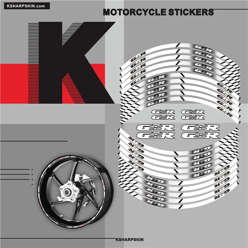 

New Motorcycle inner wheel Stickers rim reflective decoration decals car accessories For SUZUKI GSR 600 750