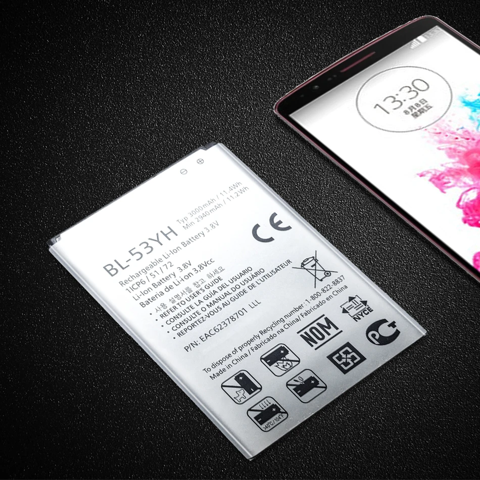 Батарея BL-53YH для LG Optimus G3 D830 D850 D851 D855 LS990 VS985 F400 3000 мАч BL 53YH BL53YH батарея | Мобильные