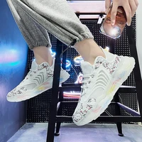 shoes mens fall 2021 new white mesh shoes fashion korean style all match breathable casual shoes china trend men shoes