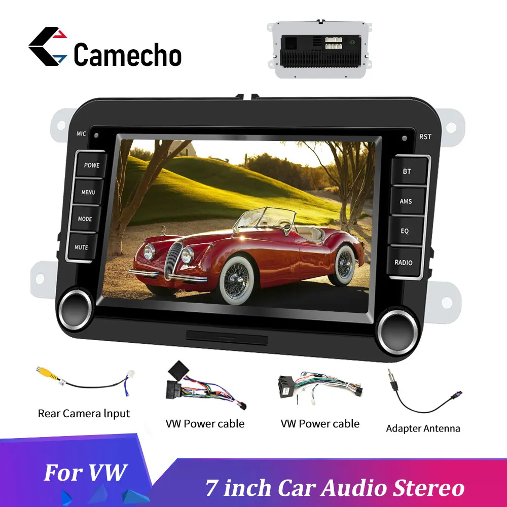 Camecho 2DIN 7 ''Автомобильный мультимедийный плеер Bluetooth автомагнитолы Android Mirror Link