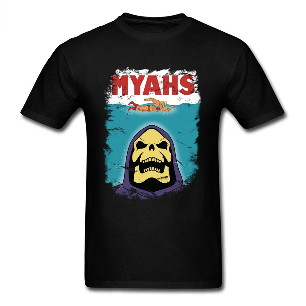 

Myahs Skull T-shirt Men Jaws Tops Vintage Tee Shirts Summer Clothing Dead Grim Reaper Tshirt Cotton T Shirt Black