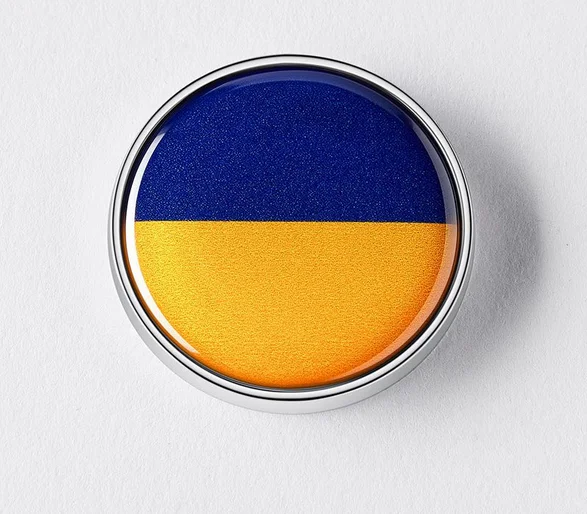 

3D Ukraine Flag Auto Emblem Badge Motorcycle Body Decals Sticker Car Accessories