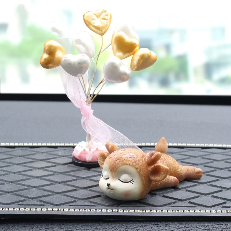 Украшение для автомобиля украшение из смолы мультяшный милый олень центральной