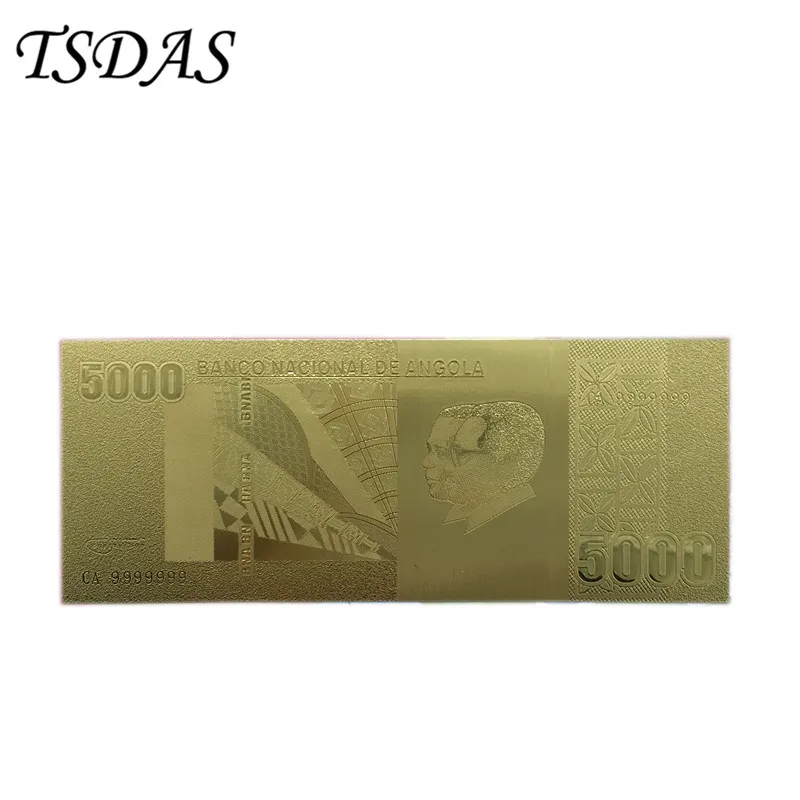 10 шт./лот коллекция ангольская банкнота 5000 Кванза Золотая Банкнота с золотым