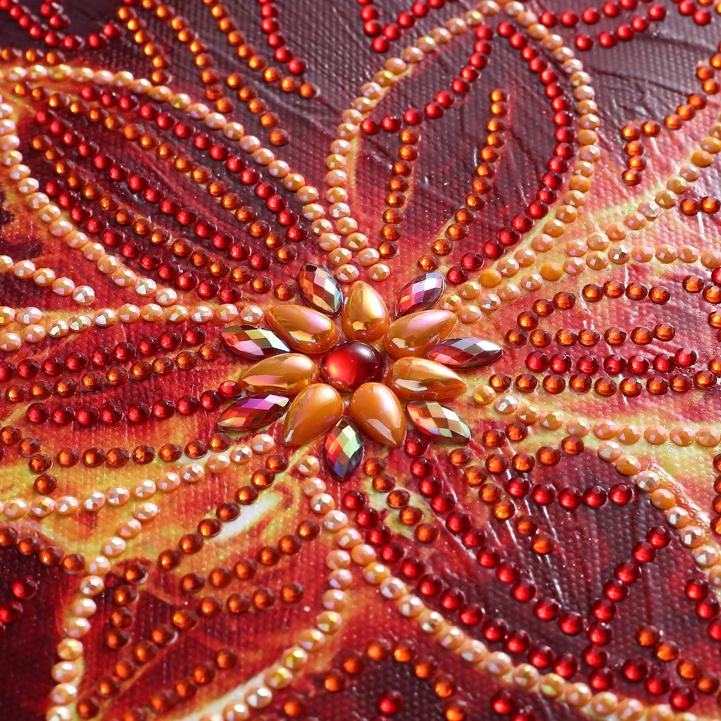 

Special Shaped Diamond Painting Flower Printing Pattern Diy 5d Partial Drill Cross Stitch Kits Crystal Rhinestone Embroidery Art