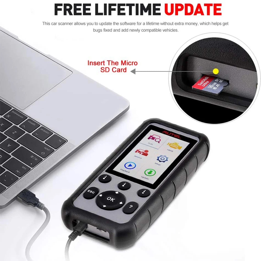 Сканер Autel MD806 Pro Full OBDII считыватель любых кодов системы 7 специальных функций