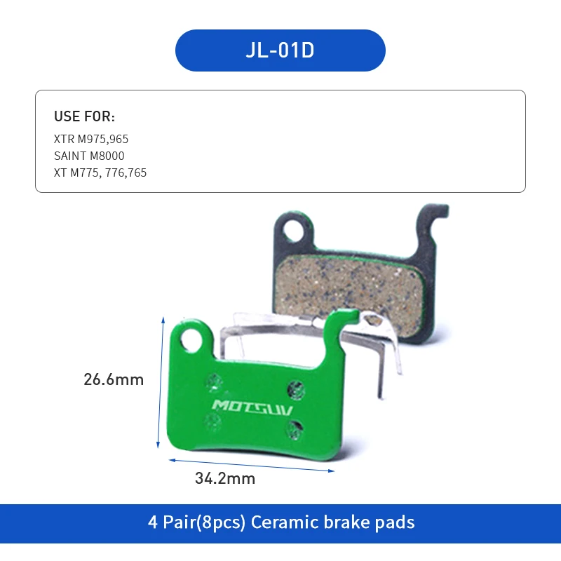 4 Pairs/8 Pcs MTB Bicycle Hydraulic Disc Ceramics Brake Pads For SHIMANO SRAM AVID HAYES Magura Cycling Bike Part Accessories | Спорт и