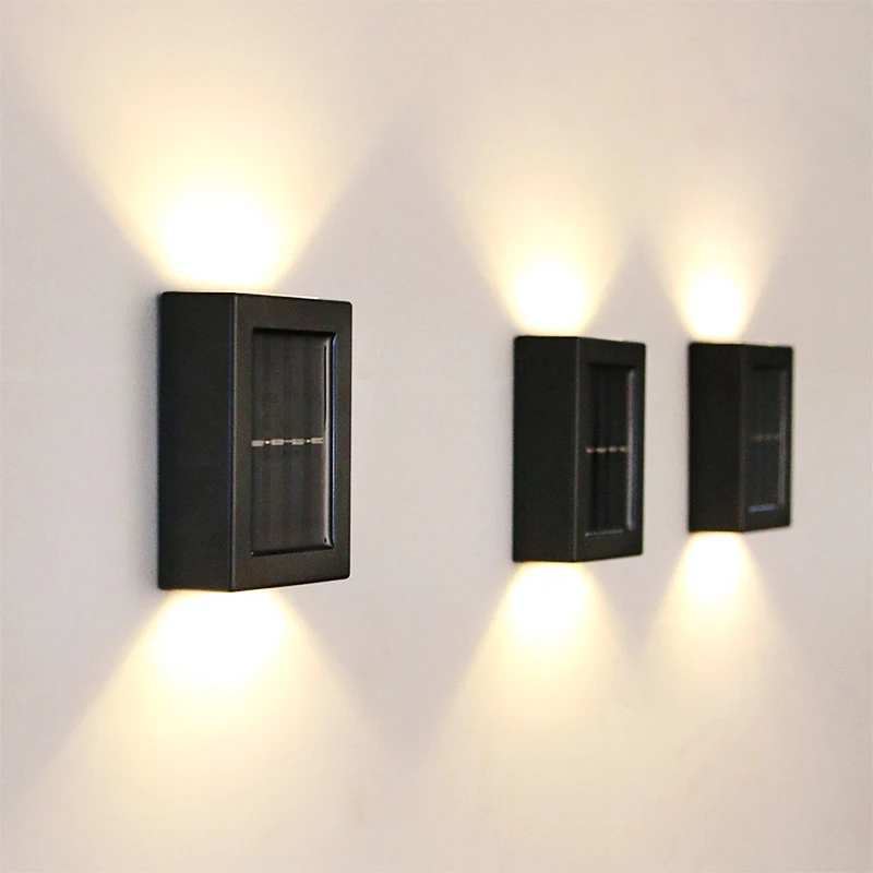 

Led Solar Lights Outdoor Waterproof 2 LEDs Solar Powered Lamp Decoration For Garden Patio Stairs Garden Yard Step Fence Light