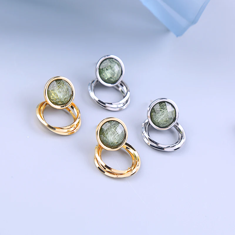 Новое поступление модные золотые/Серебристые 4 стильные круглые серьги с