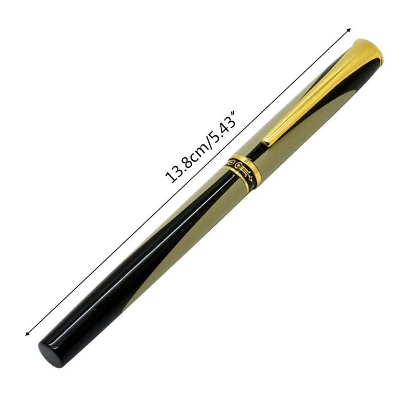

Luxury Metal Stripe Signature Fountain Pen Business Writing Signing Calligraphy Pen Office School Supplies Stationer Gift C26