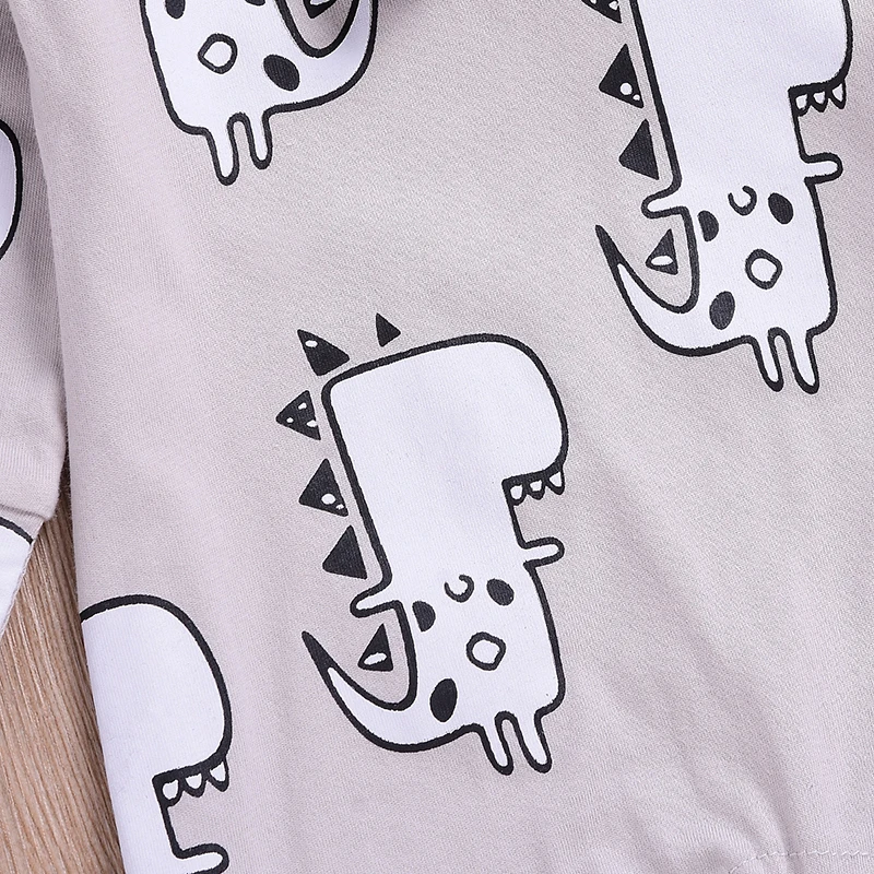 Детский спортивный костюм тренд круглый вырез длинный рукав динозавр Детские