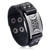 jessingshow vintage nordic rune totem viking bracelet nordic leather wide bracelet nordic mens bracelet jewelry