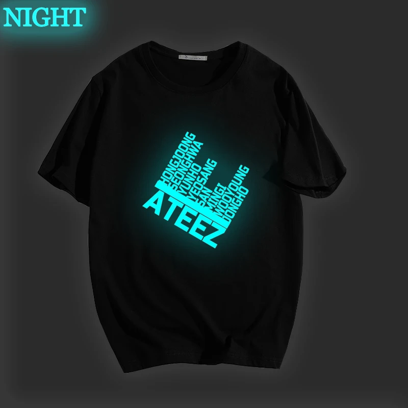 Футболка с короткими рукавами для мужчин хлопковая светящаяся футболка в стиле