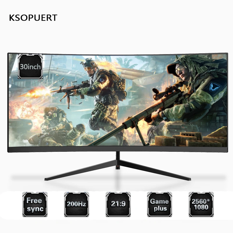 KSOPUERT широкоформатный дисплей 29 5 дюйма 200 Гц изогнутая поверхность 2K 21:9 e-sports 144 с