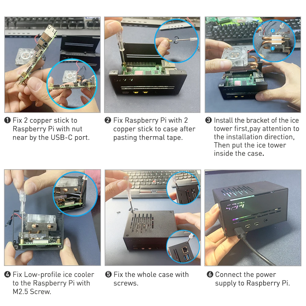 Металлический корпус охлаждающего вентилятора для Raspberry Pi 4B R262 52pi | Компьютеры и