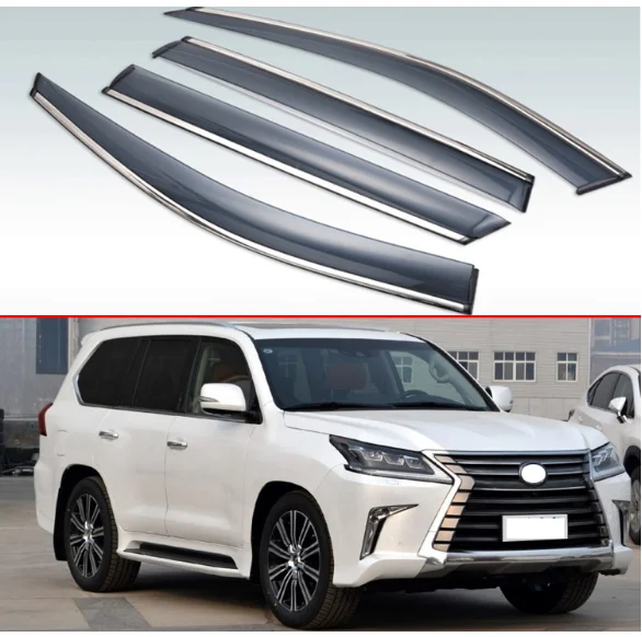 

Для LEXUS LX LX450 LX470 LX570 2016 2017 2018 2019 пластиковый внешний козырек Vent Shades Window Sun Rain Guard дефлектор 4 шт