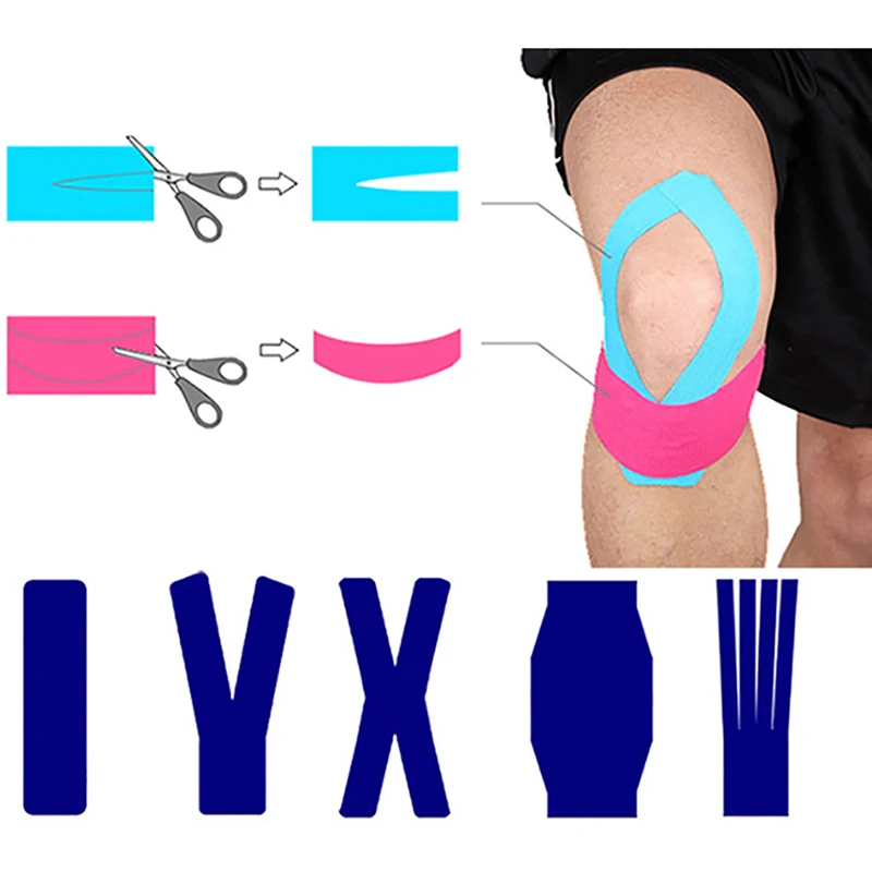 5 см X м кинезиологическая лента рулон Хлопок эластичная клейкая повязка для мышц