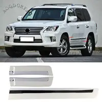 Fits For LEXUS LX570 2008-2015 W/ ABS Chrome Pearl White Side Door Body Molding Strips Trim Moulding Car Accessories 4PCS
