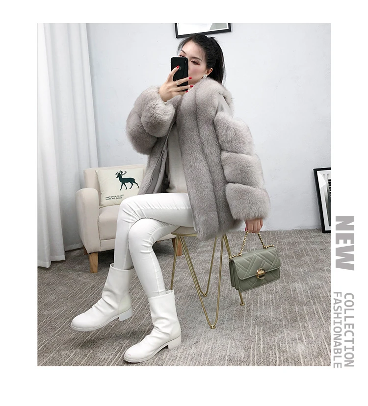 ZDFURS* натуральный мех, Лисий мех, шуба, дизайнерское, для девушек, зимнее, действительно Лисий мех, шуба, съемный, натуральный мех, шуба, Женская