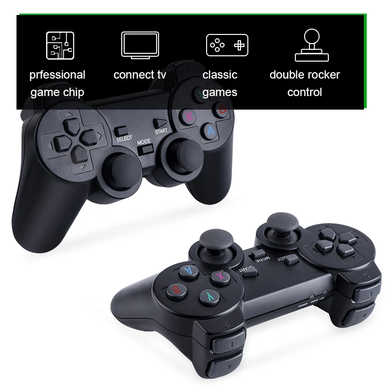 Data Frog Y3 Lite TV Video Game Console Retro Stick 4K for PS1/CPS/FC/MAME/SFC 10000 Games Support Downloading |