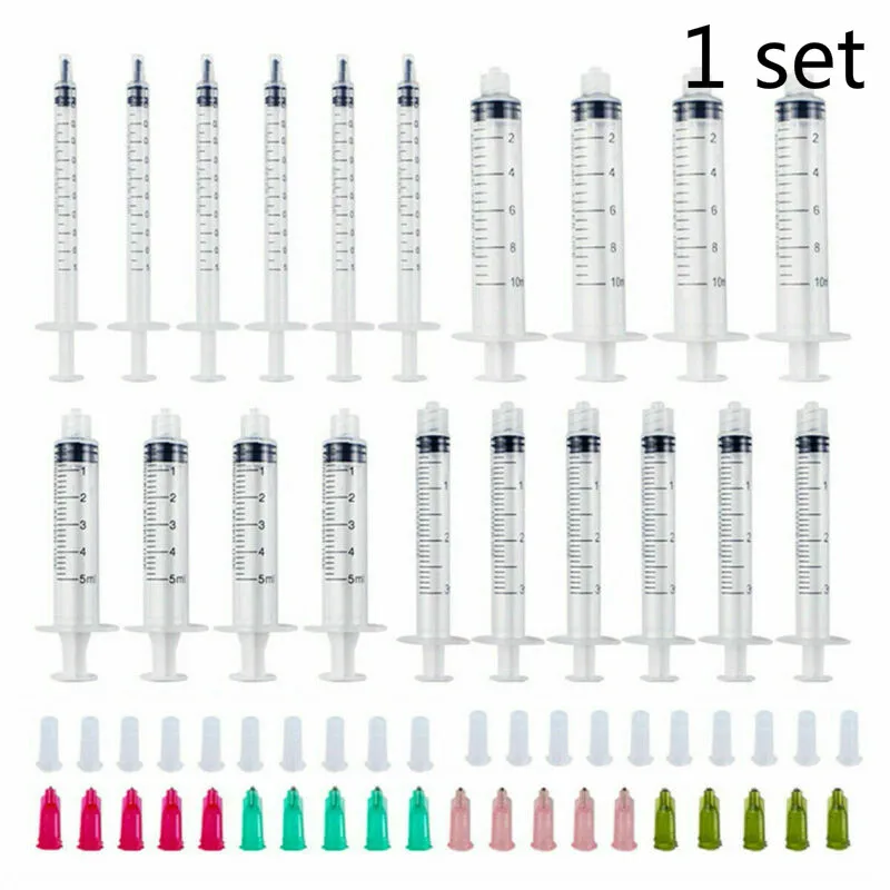 

Dispensing head A-1 package 1 set of 20 pieces, 1 ml 3 ml 5 ml 10 ml disposable working cylinder with blunt tip + cover 4 size