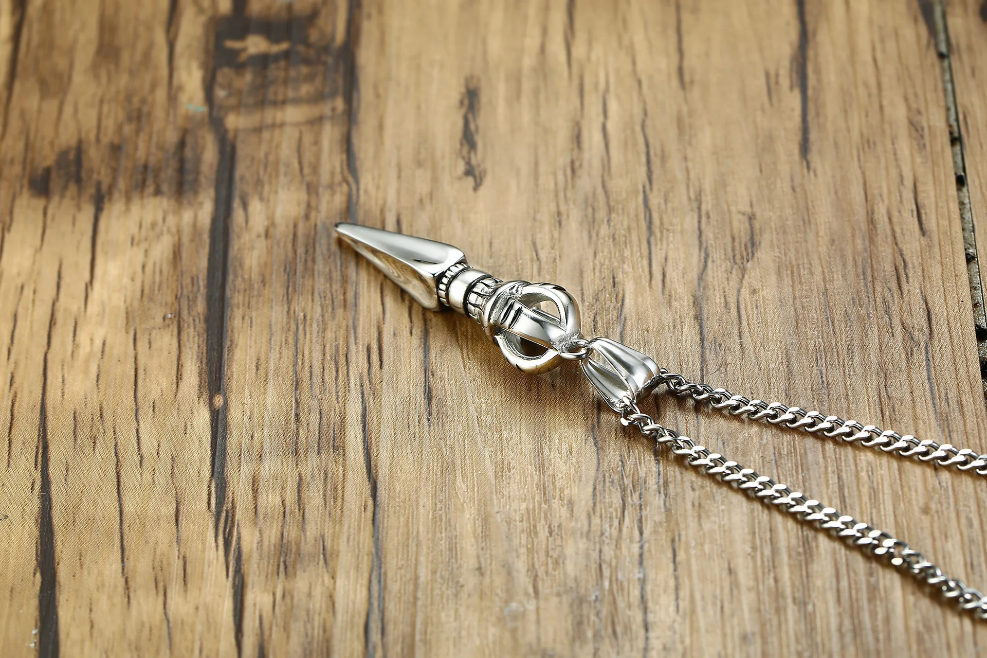 

QWC CCN112 stainless steel necklace hot sell top quality single women 50mm Demon pestle gift women jewelry