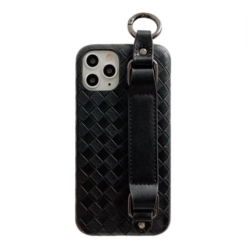 

Suitable for woven pattern Apple x mobile phone shell wristband iphone11 protective cover 7p leather 8plus tide brand female XR