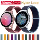 Ремешок нейлоновый для Samsung Galaxy Watch 4 3 active 2 Gear S3, спортивный браслет-петля для Huawei watch GT 2 4246 мм, 22 мм 20 мм, 45 мм 41 мм