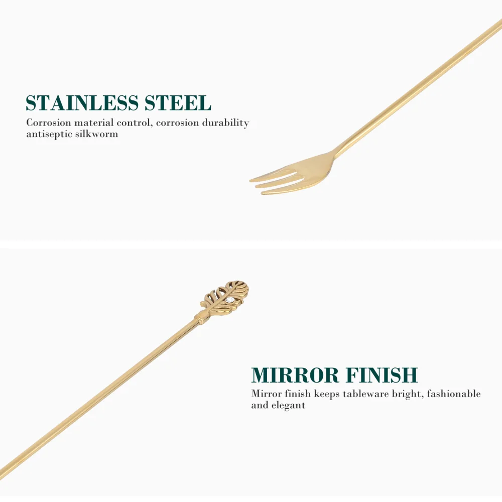 

1Pc Home Food Eating Fork Portable Stainless Steel Fork Novel Dessert Fork