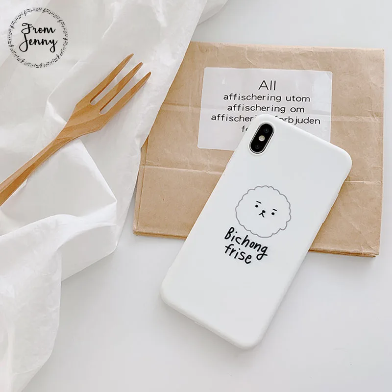 From Jenny мультфильм для iPhone x xr xs max 6 6s 7 8 плюс однотонные с принтом в виде букв