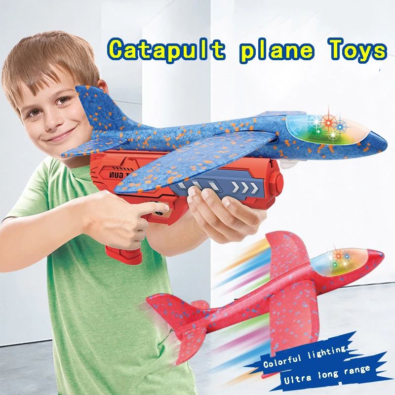 

Foam Plane Launcher Epp Bubble Airplanes Glider Hand Throw Catapult Plane Toy For Kids Catapult Guns Aircraft Shooting Game