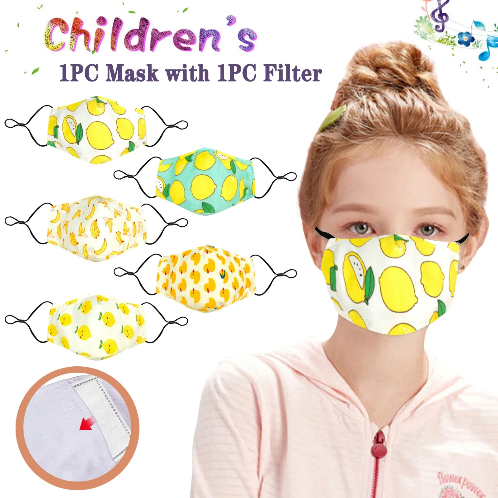 1 шт. маска для рта многоразовая моющаяся безопасная петля ушей дышащая с Fliter