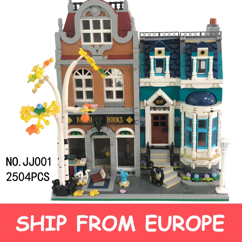 

Green Model Grocers Building Blocks Kit Street View House Bricks Set Children Educational Toys Birthday Gift