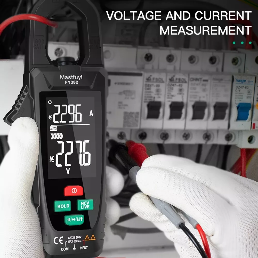 

Profession Digital Clamp Meter Large Screen Multimeter 9999 Counts AC Voltage Current Capacitance Auto correction of wrong gear