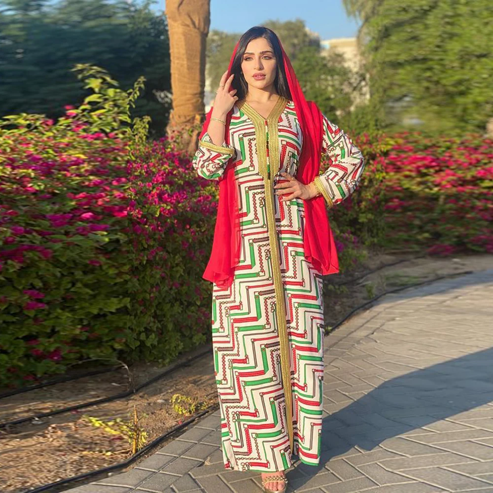 

u-cn Maxi Dresses Abayas For Women Kaftan Abaya Dubai Turkey Muslim Fashion Dress Islam Robe Longue Femme Musulman De Mode